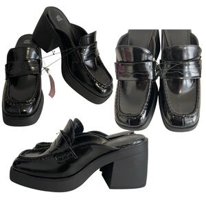 NWT Chunky Loafer Mules Blavk 8 Wild Fable Shoes corporate Casual Contemporary